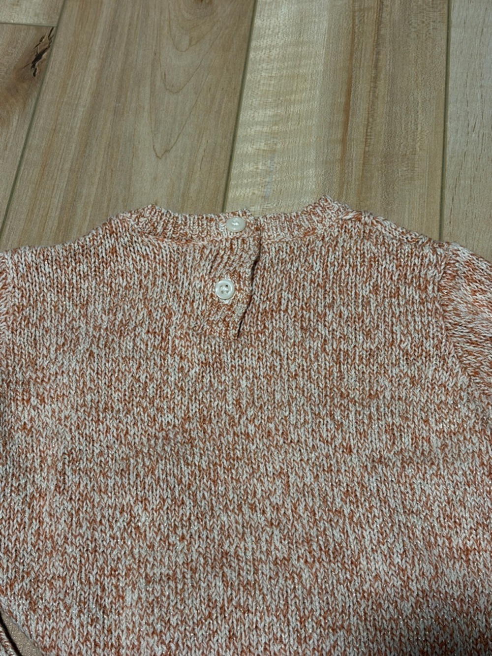 Sparkly burnt orange sweater - Picture 3 of 3